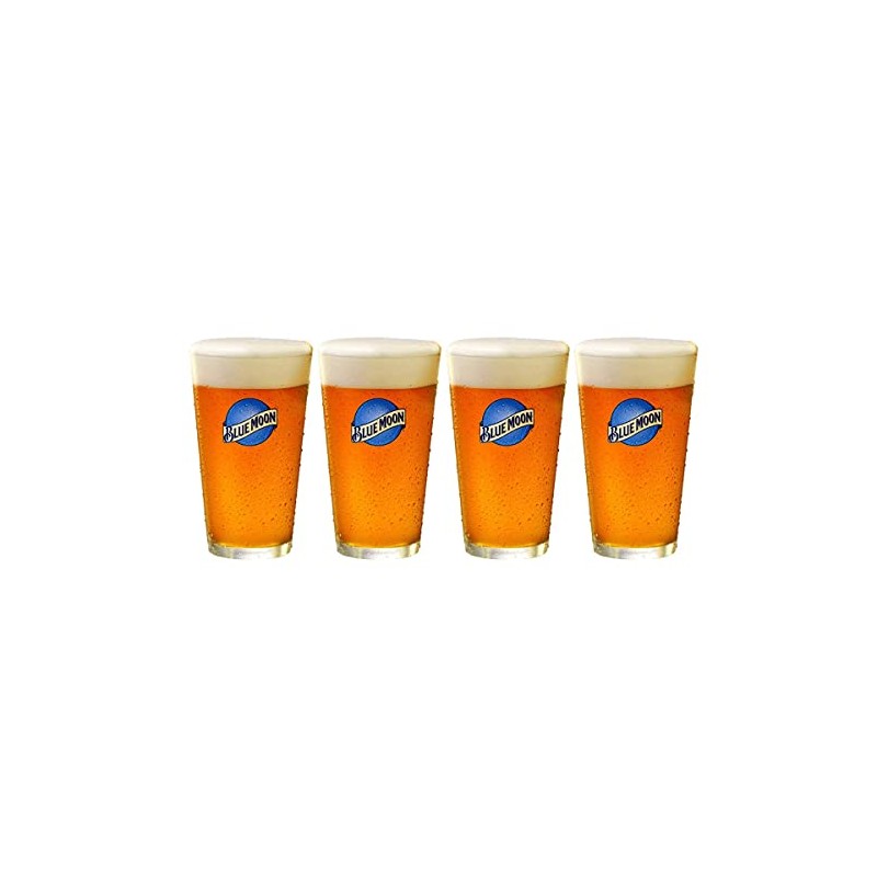 Blue Moon Beer Glass Set - Set of 4