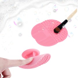 ieron Make-up-Pinsel-Reinigungspad, Upgrade-Saugnapf, 10 cm, tragbare Silikon-Reinigungsmatte für Kosmetikpinsel, 2 Stück