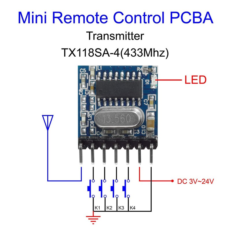 QIACHIP Wireless 433Mhz RF Module Receiver and Transmitter Remote Control