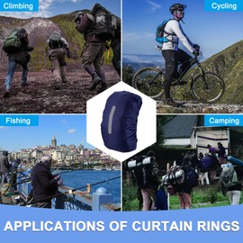 GLOKUUCA Waterproof Backpack Rain Cover - Non-Slip Backpack Cover Hi-Visibility with Vertical Reflective Strap Fits for 15-25L Bag for Biking Outdoor Traveling - XS, Dark Blue