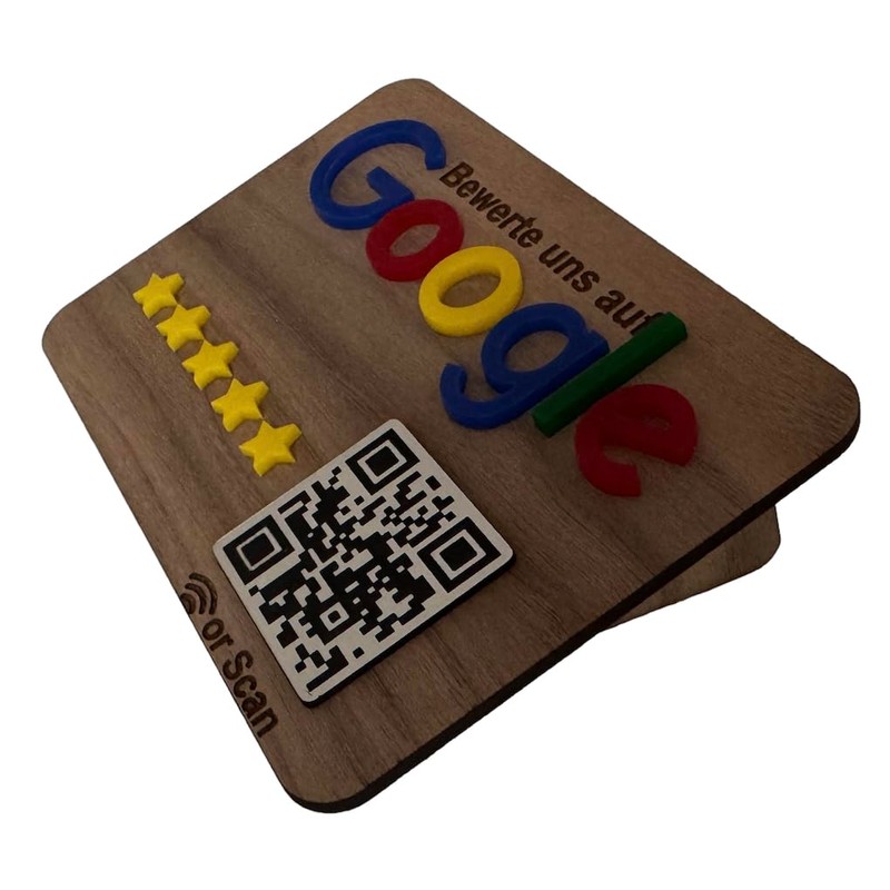 Evaluation system for easy collecting reviews. Sign stand for companies,