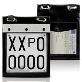 GAMBC® Kennzeichenhalter - Universal - Italienische Matrizen - Retro Booklethalter - Reflektierendes Band auf der Vorderseite - Für alle Fahrzeuge - Kennzeichenhalter fürs Auto - Kennzeichenhalter für