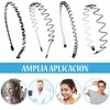 12 Piezas Diademas de Metal Ondulado, Unisex Ondulada Deportes Cabello