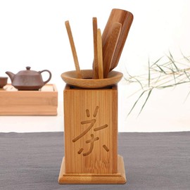 Glomora Tea Set, Traditional Chinese Tea Service for the Gongfu Tea Ceremony, Tea Sets, Six-Piece Tea Service Tool Set with Tea Needle, Shovel, Clip and Bucket