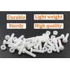 Piutouyar 20 Pair M6x25mm White Nylon Hex Bolts Plastic Hex