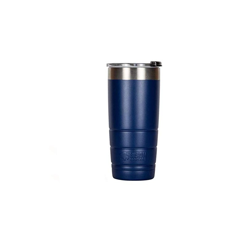 BISON COOLERS 22 oz Navy Tumbler | Sweat Proof Design