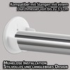 2 Pairs of Round Tube Brackets 35 mm White Plastic