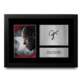 HWC Trading FR A4 Don Cheadle War Machine Gifts Printed Signed Autograph Picture for Movie Memorabilia Fans - A4 Framed