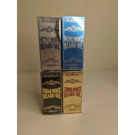 BushKlawz Premium Prince Beard Oils Variety Set Pack Bundle of 4x Bottles