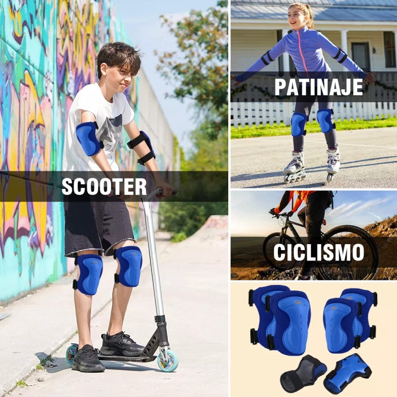 Trixter Kit De Protecciones Con Rodilleras Codilleras Muñequeras 6pz