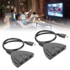 2Pcs HDMI Splitter 3 Port 4Kx2K MultiFunctional Hub Box Switcher