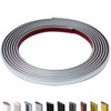 JSIWOTH Peel and Stick Trim, Matte Silver D-Shape Flexible and