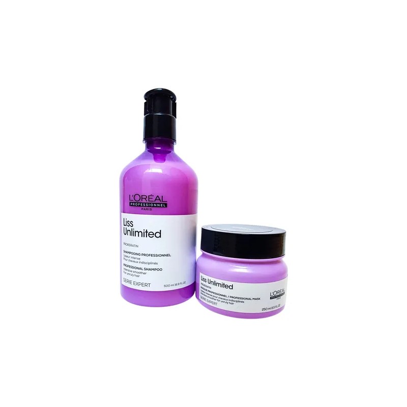 Loreal Duo Liss Unlimited Shampoo 500ml Mascarilla 250ml
