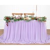 2 Layer Lavender Chiffon Table Skirt 14FT for Rectangle Tables