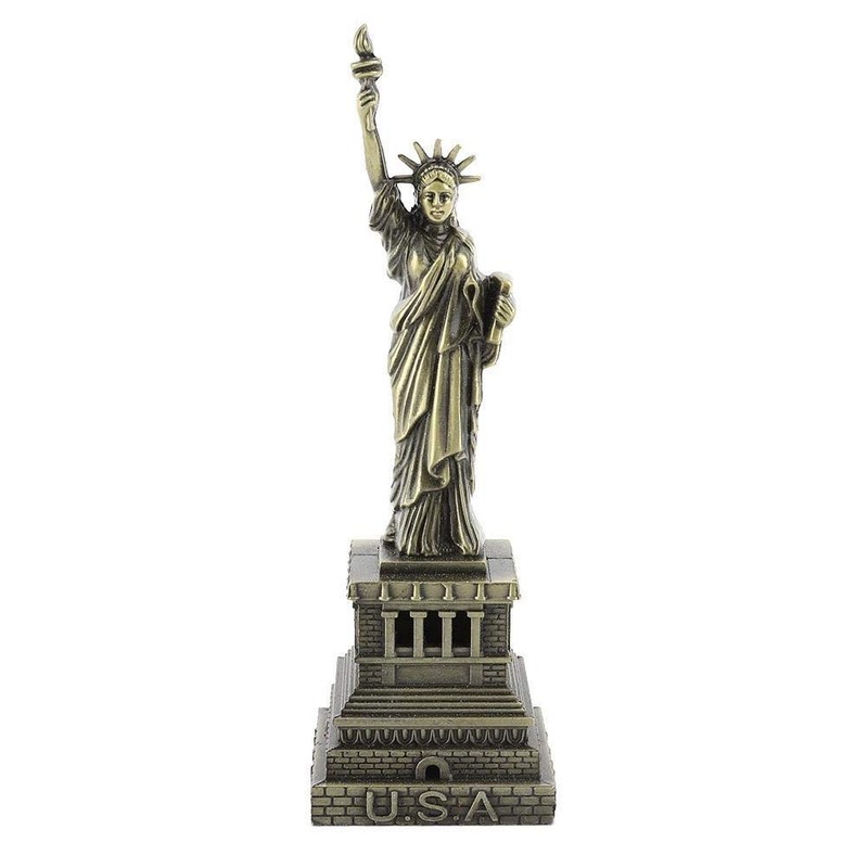 Broco Statue Of Liberty Metal Building Model Desk Decoration Gift