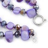 Avalaya Two Row Purple Shell Nugget and Violet Glass Crystal