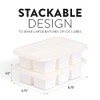 BLOXX Silicone Ice Cube Tray with Lid for Freezer |