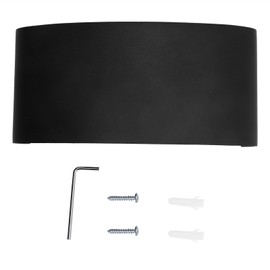 6W LED Wall Light Aluminium Black Shell Warm Light Up Down Lighting Decoration Wall Lamp AC85‑265V