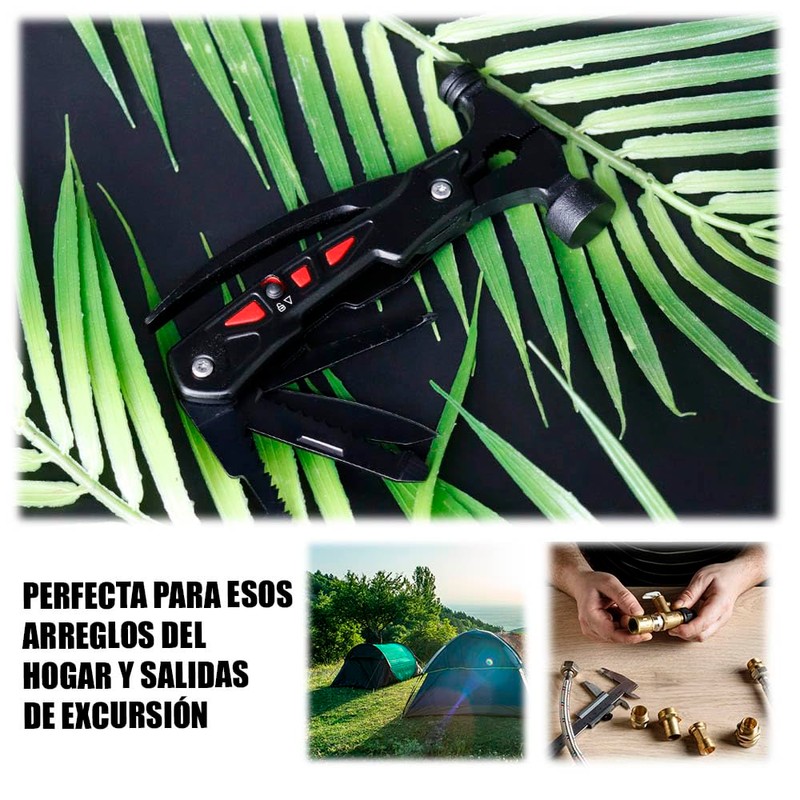 CM-TOP Multiherramienta Herramientas Multiuso De Acero Inoxidable Con Navaja Plegable