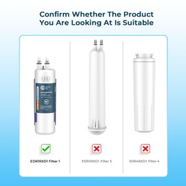 Crystala Filters Refrigerator Water Filter Compatible with W10295370A, EDR1RXD1, Filter 1, W10295370, P4RFWB, P8RFWB2L, 46-9930, 46-9081 Refrigerator Water Filter | Pack of 3