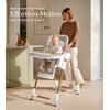 Mallify Foldable High Chairs for Babies and Toddlers, 3-in-1 Convertible