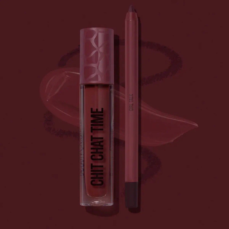 Kit Labial Mate Beauty Creations Availabilippy + Delineador Color Can