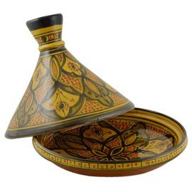 Moroccan Handmade Serving Tagine Exquisite Ceramic With Vivid colors Traditional 12 inches Across X Large