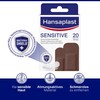 Hansaplast Sensitive Skin Plasters, Dark, Pack of 20, Skin-Friendly and