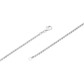 NKlaus Silver Elegance: Pea Chain Magic in 925 Silver, 42 cm, 45 cm, 50 cm, 2.1 mm Width – An Elegant Necklace for Timeless Sophistication, Sterling Silver