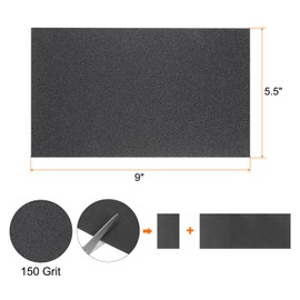 sourcing map 25pcs Sandpaper 150 Grit 9 x 5.5 Inch Waterproof Backing Silicon Carbide Abrasive Wet Dry Sanding Sheets for Wood Finishing, Metal Sanding, Automotive Polishing