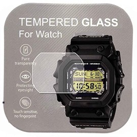 [2 Pack] 9H Tempered Glass Film for Watch GX-56 GXW-56 Clarity Anti-Scratch Durable Easy Clean Protective Film 2.5D Curved