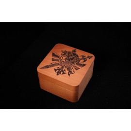 MISS LI GARDEN Vintage Style Wooden Music Box Legend of Zelda Song of Storms Rotatable Vinyl Record Player Gift for Son Daughter Anniversary Birthday Christmas