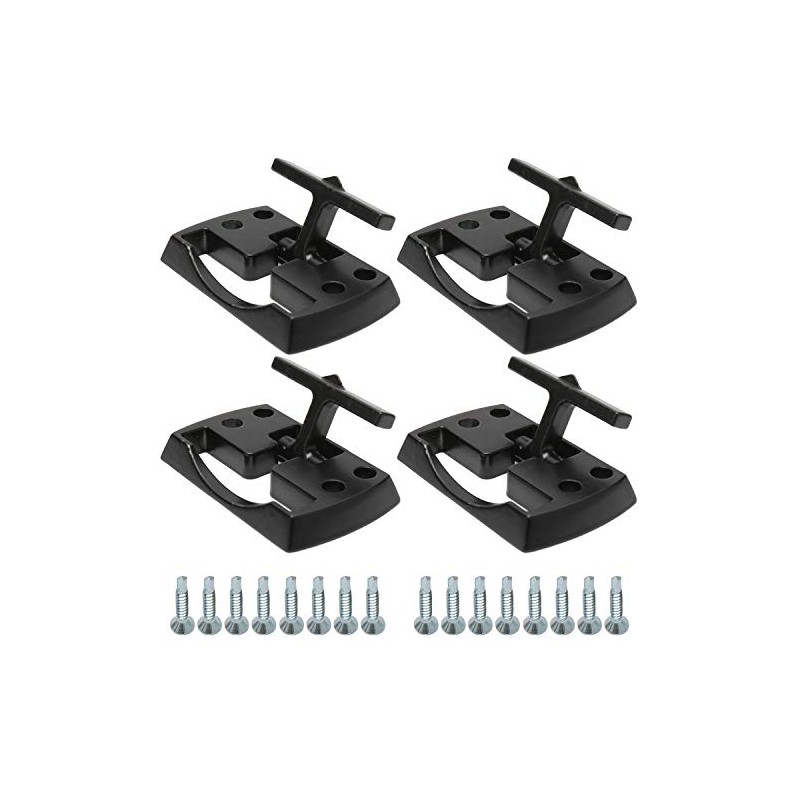 NovelBee Chrome Fold Away Rope Hooks - 4 Pack Tie