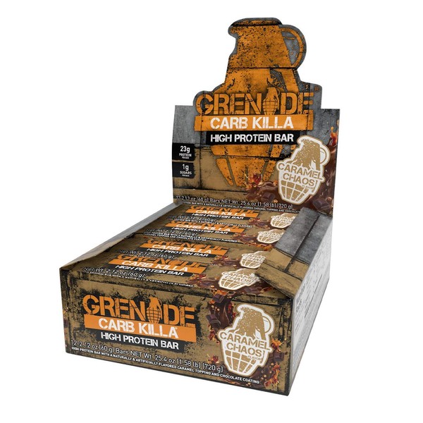 Grenade CARB KILLA BAR Caramel Chaos 12x60gm