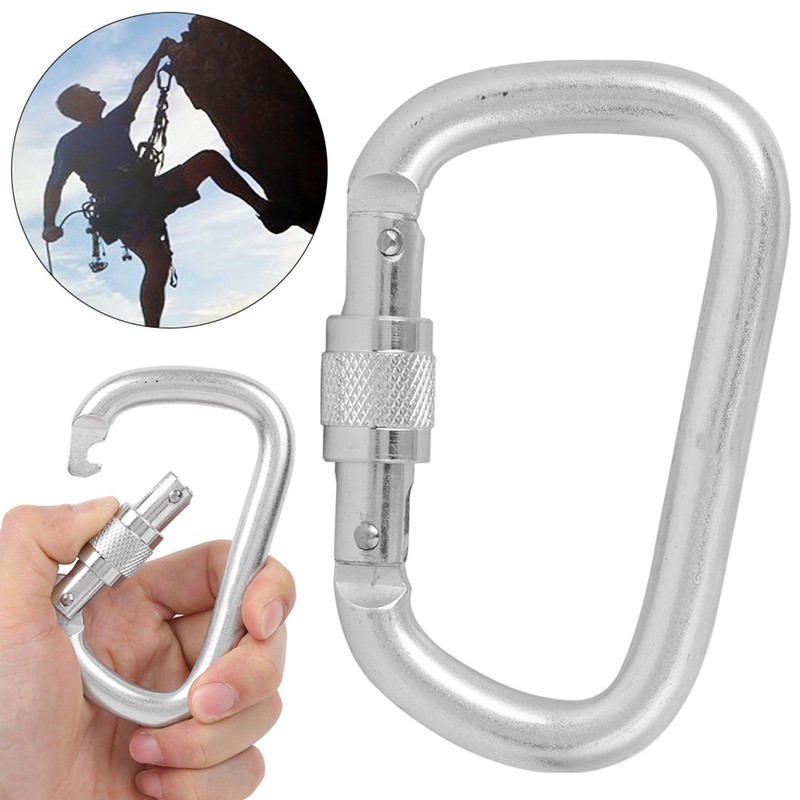 High Load Bearing Master Lock Outdoor Screwgate D shaped Carabiner