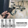 4Pcs Compression Tube Fitting Stainless Steel DoubleFerrule Converter Adapter(Ф4/Ф8 )