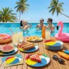 Dereinwo 50Pcs Pool Party Paper Plates and Napkins Disposable paper