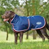 WeatherBeeta ComFiTec Parka 1200D Deluxe Dog Coat, Navy/Red/White, 25cm