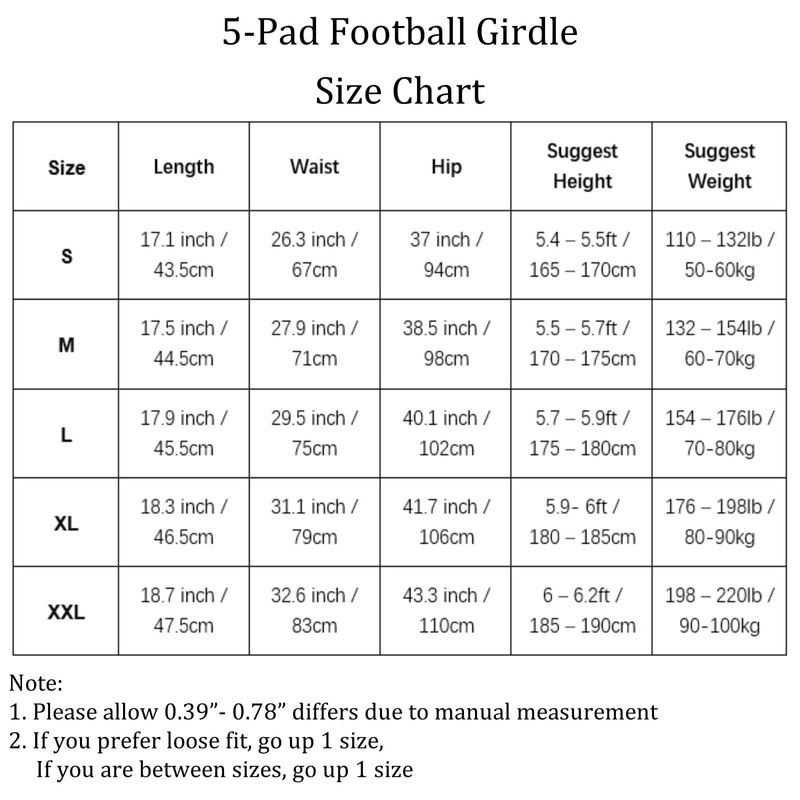 Topeter 5-Pad Football Girdle with Cup Pocket, Hardened EVA Thigh