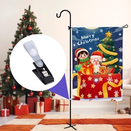 CustomyLife 10pcs Plastic Garden Flag Clips, Anti-Wind Yard Flag Stoppers Small Flag Holders Christmas Wedding Decoration Outdoor Accessories for Small Flags Pole