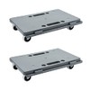 Insdawn Furniture Movers with Wheels, Portable Moving Rollers Leg Dollies for Heavy Furniture, 4 Wheels Small Flat Dolly, 500 Lbs Capacity, 2 Pack, Gray