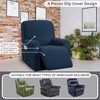 ULTICOR 4-Piece, 1 Seat Recliner Cover, Jacquared Stretch Reclining Chair