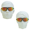 Bikershades Motorcycle Safety Sunglass Goggles Mirrored Orange Interchangeable Adjustable strap