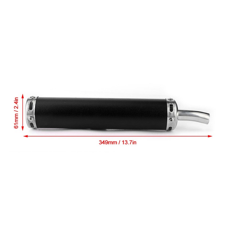 Stainless Steel Exhaust Muffler Silencer 20mm/0.8in Modified Parts for 2