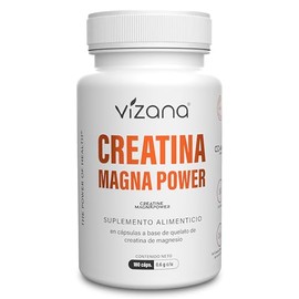 VIZANA NUTRITION | Creatina Magnapower Quelada con Magnesio en Cápsulas Veganas (180 Capsulas-600 mg) | Fórmula patentada Albion® para mayor absorción