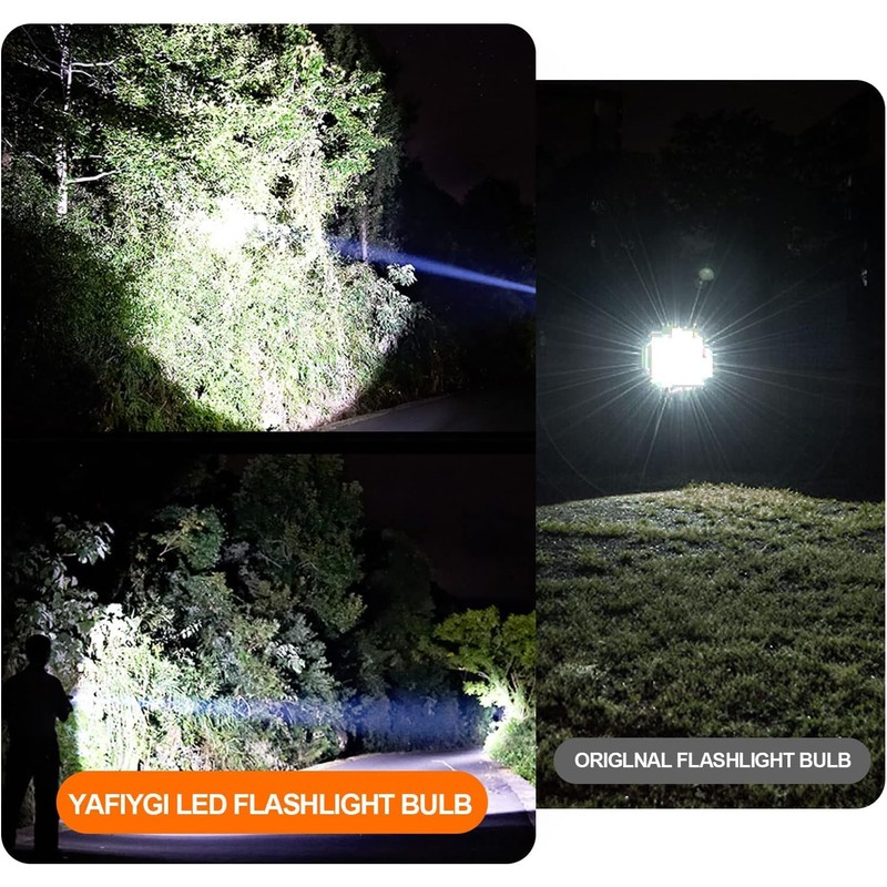 YAFIYGI 4 Pack LED Flashlight Bulb Replacement 3V LED Bulbs