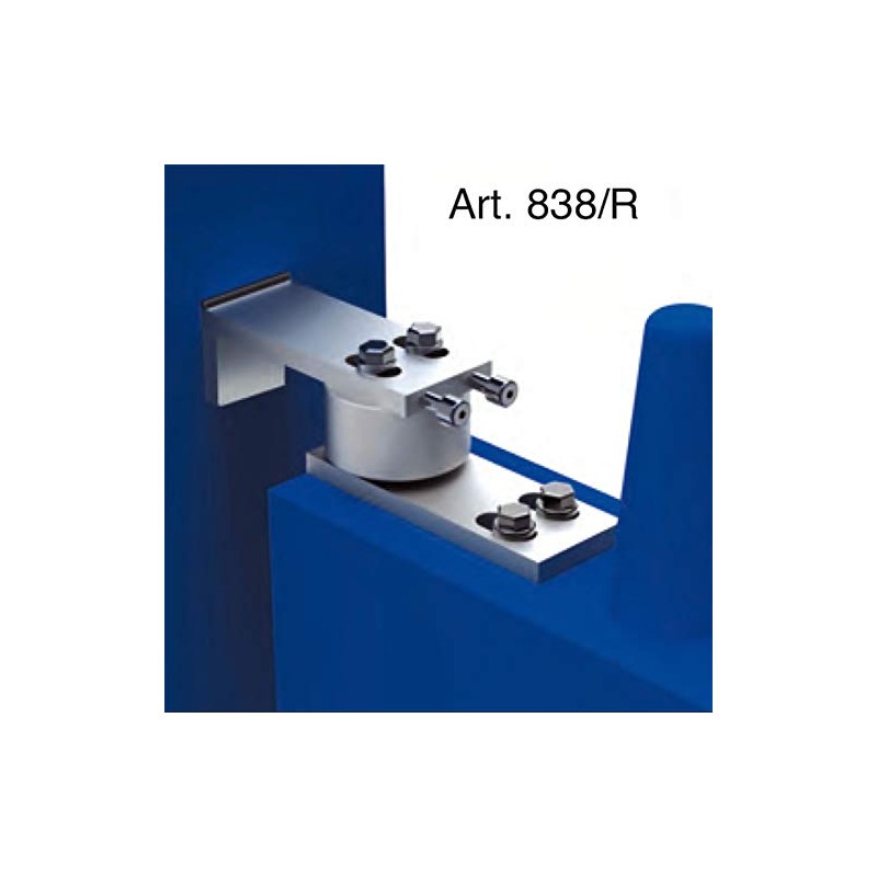 Upper gate hinge with thrust bearing for swing gates, load