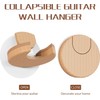 Guitar Wall Mount, Collapsible Ukulele Wall Hanger with Solid Wood,