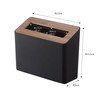 Yamazaki 5230 Tabletop Trash Can with Lid, Brown, Approx. W