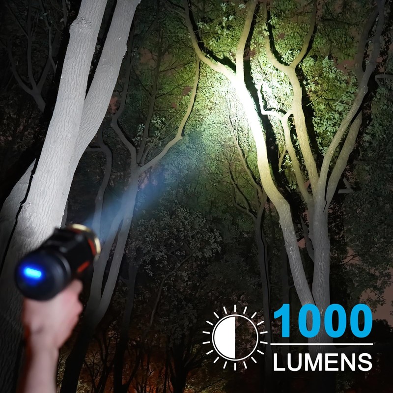 GOODSMANN Spotlight 1000 Lumen Boat Spotlight Waterproof Rechargeable Marine Spotlight